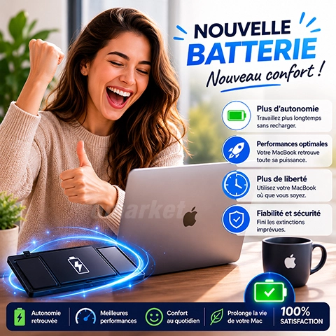 Promo changement de batterie MacBook air 13 pouces a1304